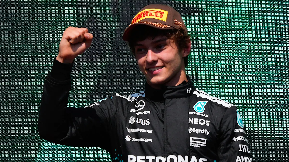 Kimi Antonelli no pudo celebrar su podio del fin de semana pasada / Foto: Reuters
