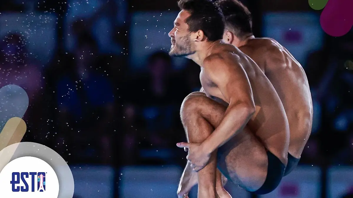 Kevin Berlín y Randal Willars en la final de plataforma 10m. FOTO: Luis Garduño | ESTO