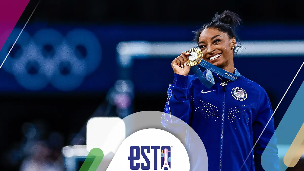 Simone Biles presumió su segunda medalla de oro en París 2024 / Foto: Luis Garduño | Enviado