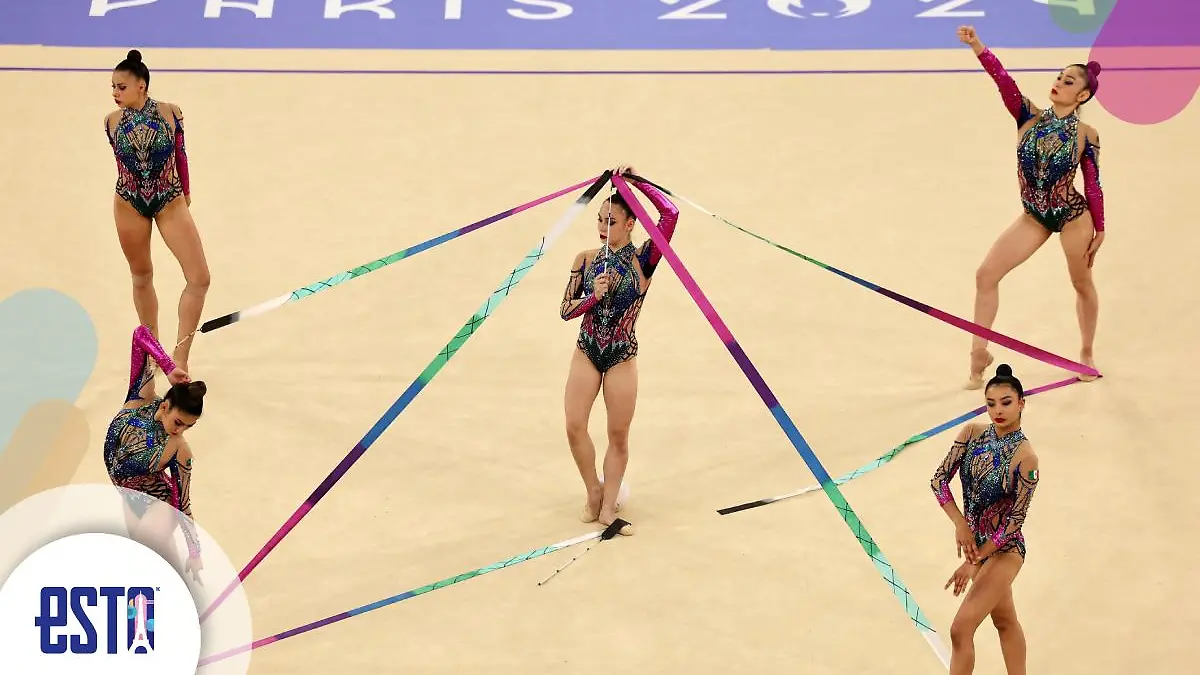 El equipo mexicano de gimnasia rítmica se presentó en París 2024
