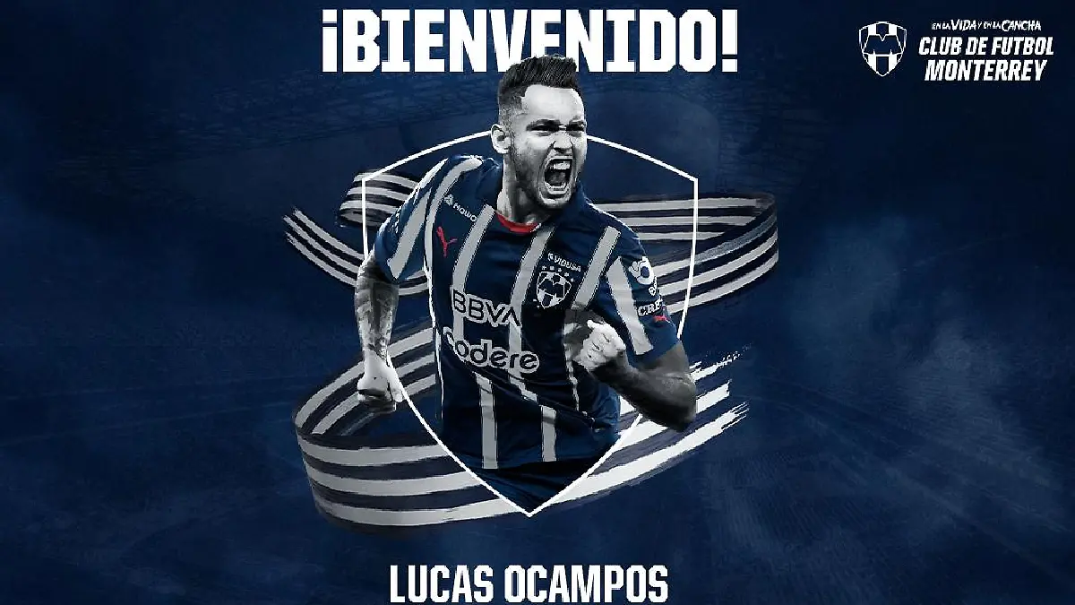 Lucas Ocampos ya es jugador de los Rayados / Foto: @rayados