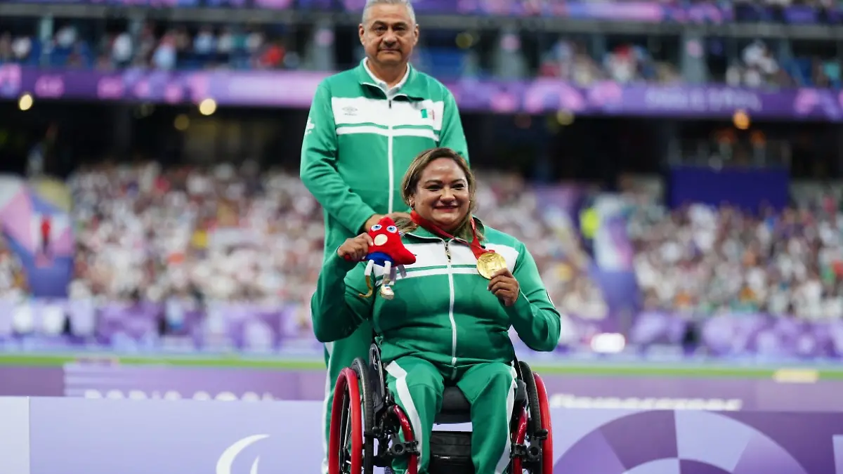 Gloria Zaza ganó el primer oro para México en París 2024. FOTO:AFP