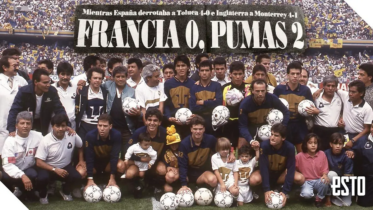 Pumas de la UNAM  vencieron a Francia en 1986