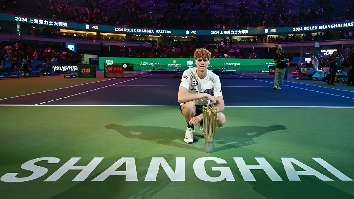 Jannik Sinner se coronó en el Masters 1000 de Shanghái. Foto: AFP