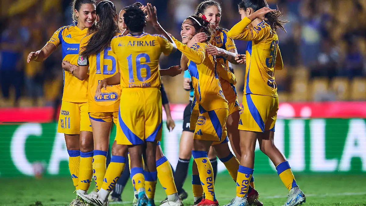Tigres sumó otra histórica goleada en la Liga MX Femenil. Foto: Mexsports