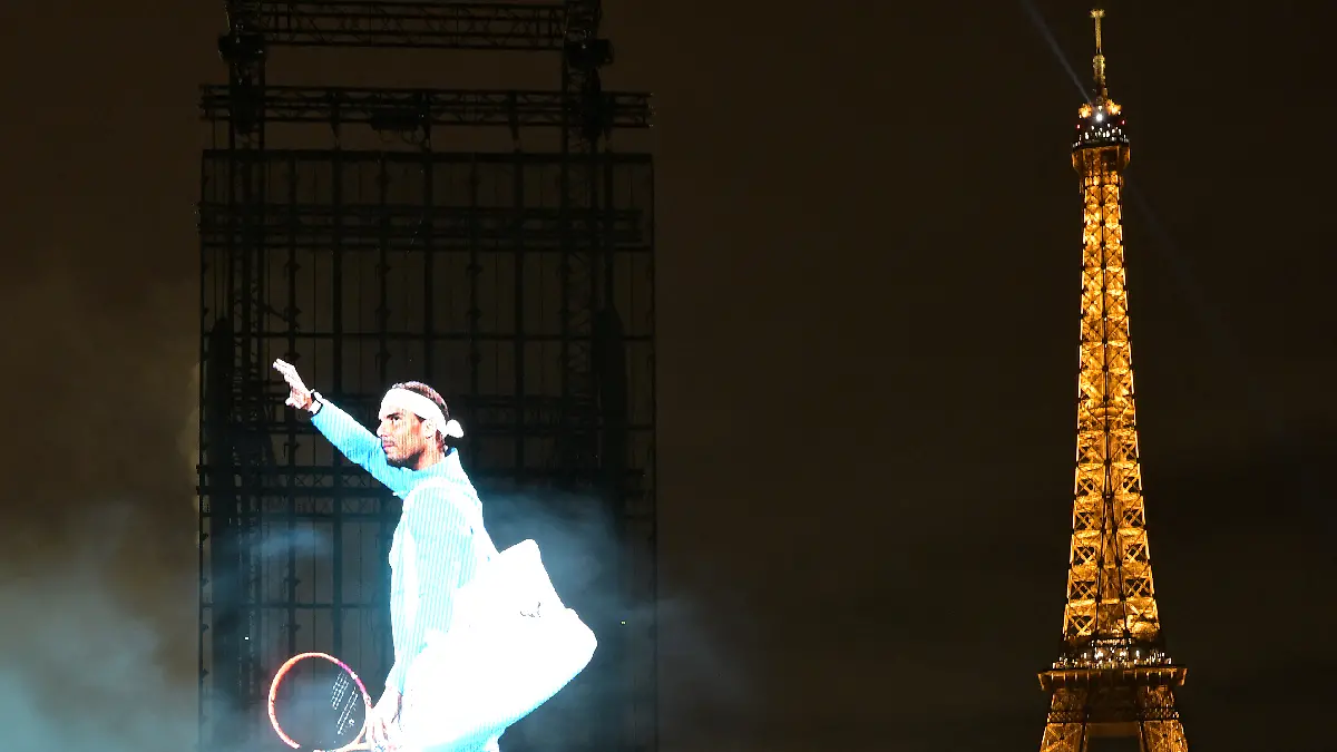 Homenaje de Rafa Nadal en los Juegos Olímpicos de París 2024. Foto: AFP