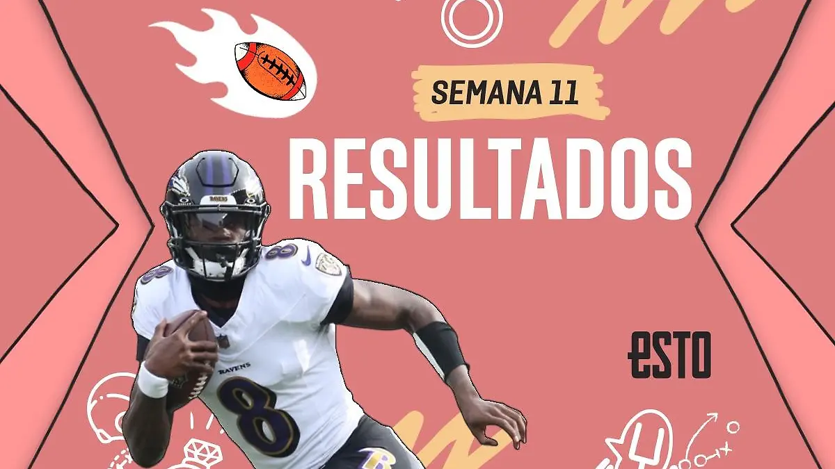 La NFL llegó a su semana 11 y estos son los resultados / Arte: Abril Hernández