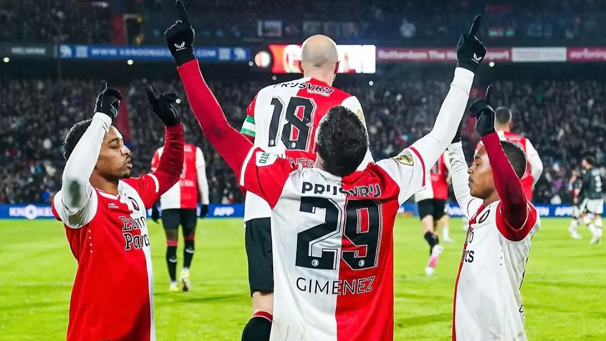 Santi anoto su primer gol del año / Foto: Feyenoord