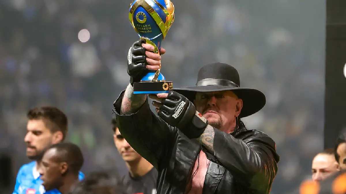 Undertaker apareció en un partido de Cristiano Ronaldo / Foto: AFP