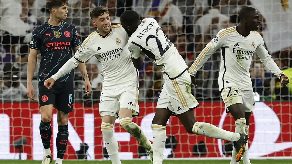Fede Valverde rescató el empate ante el Manchester City / Foto: Reuters