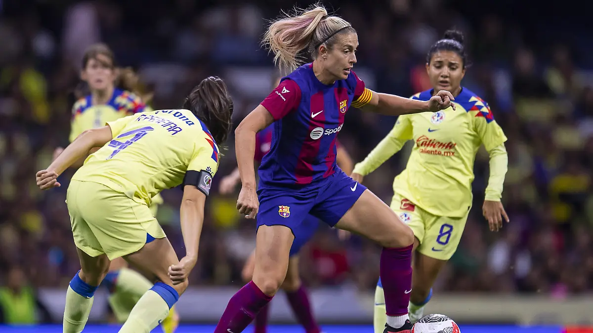 El Barcelona debutó en México ante el Azteca / Foto Mexsport