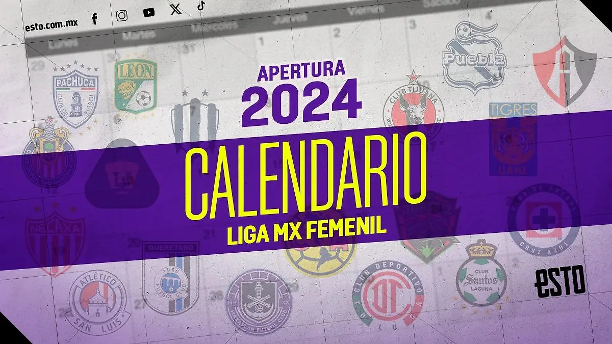Así quedó el calendario de la Liga MX Femenil / Arte: Noé López