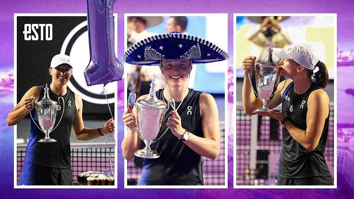 Iga Swiatek conquistó el WTA Finals Cancún / Fotos: David Tamayo / Arte: Abril Hernández