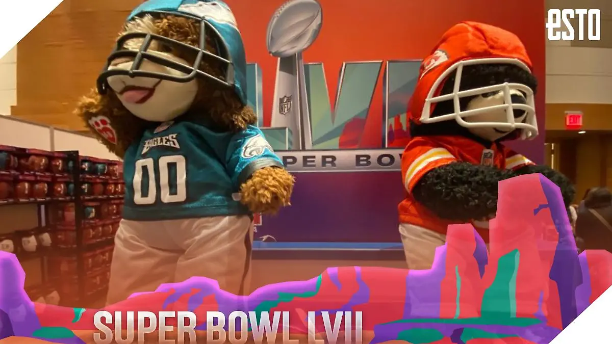 Los osos de ambos equipos se pueden encontrar en la tienda del Super Bowl