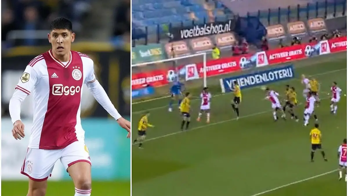 ¡Golazo! Edson Álvarez marcó el gol que le da ventaja al Ajax contra el Vitesse. | Foto: Cortesía