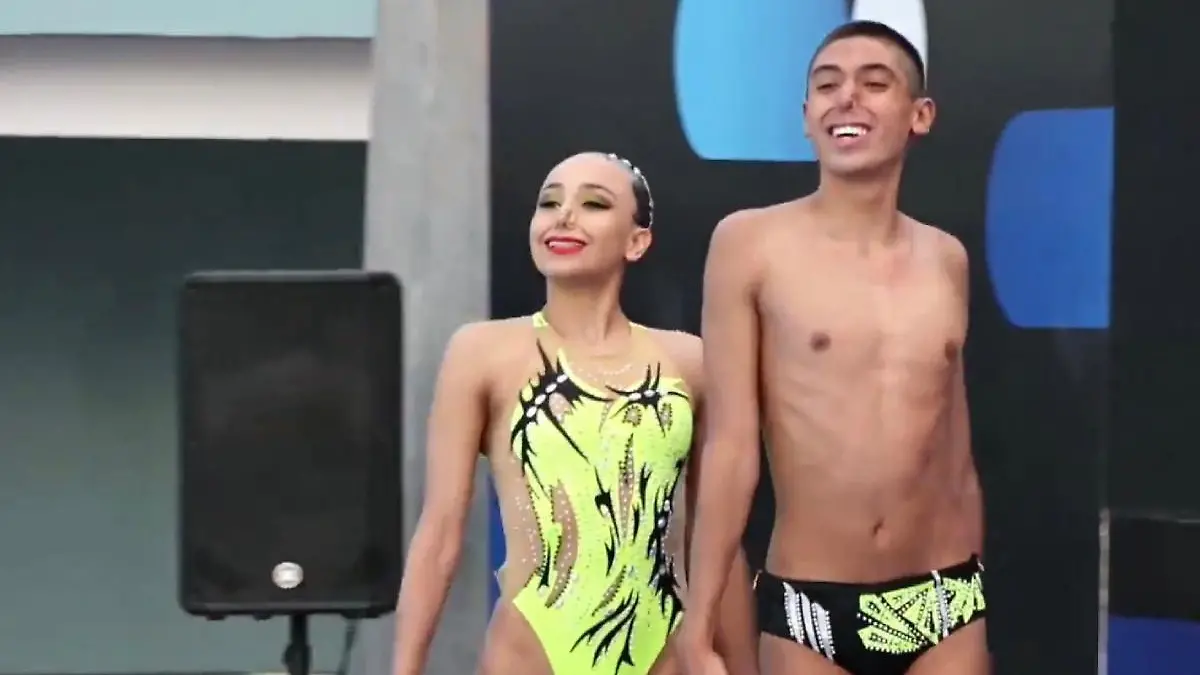 Itzamary González y Diego Villalobos consiguen bronce histórico en Dueto Mixto. | Foto: Captura