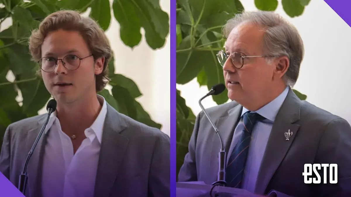 Gustavo Santoscoy e hijo celebraron la permanencia de WTA 1000 en Guadalajara. FOTO: David Tamayo | El Occidental