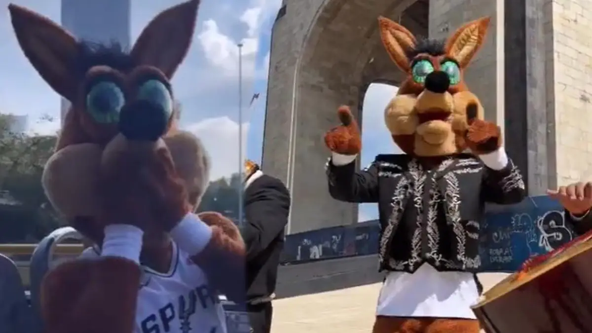 Spurs Coyote ya promociona la NBA en México