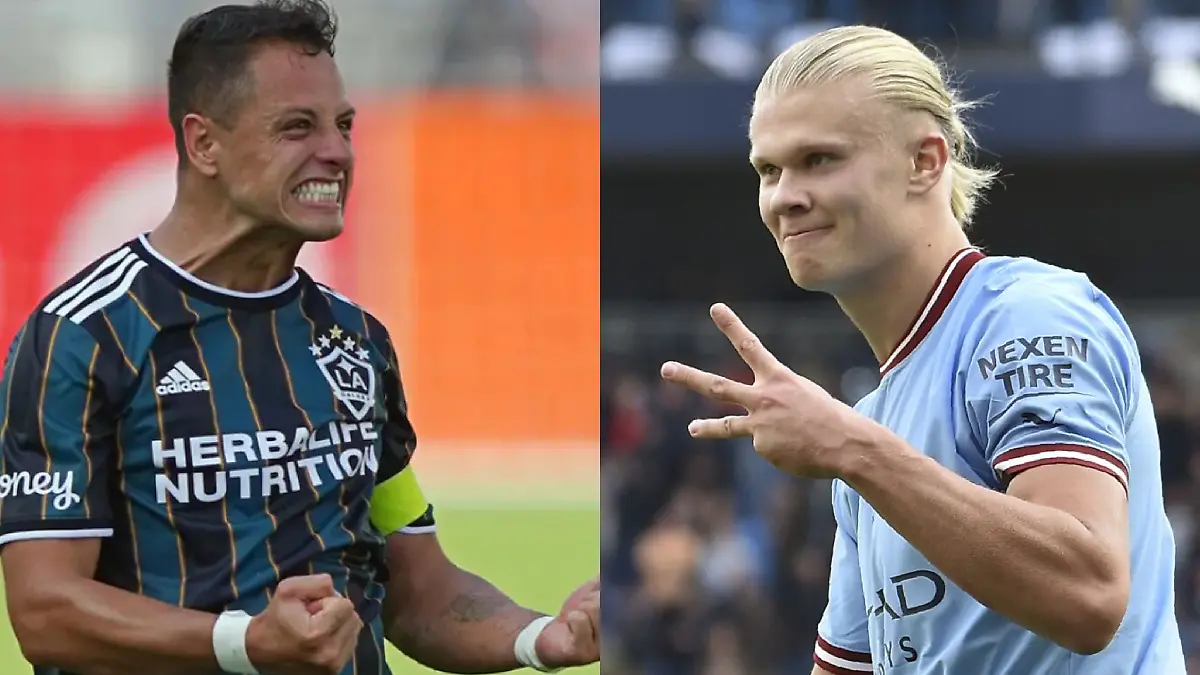 Chicharito y Haaland son historicos en la Premier League | Foto: Especial
