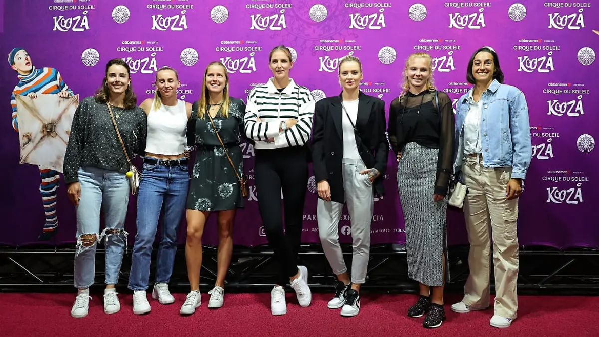 Las estrellas del WTA 1000 Guadalajara asistieron al el Cirque du Soleil en la Plaza Patria de Zapopan | Foto: Cortesia GDL OPEN WTA 1000