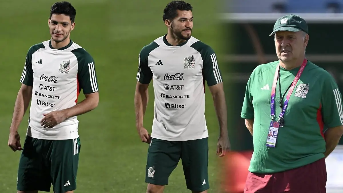 ¡Raúl Jiménez no es opción! Gerardo Martino usará a Henry y volverá el 4 3 3 ante Arabia. | Foto: AFP