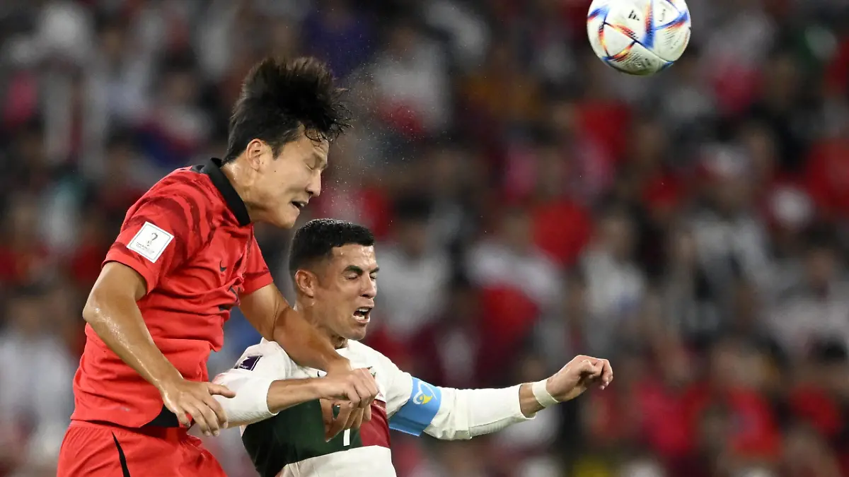El error de Cristiano Ronaldo que le regaló el empate momentáneo a Corea del Sur. | Foto: AFP