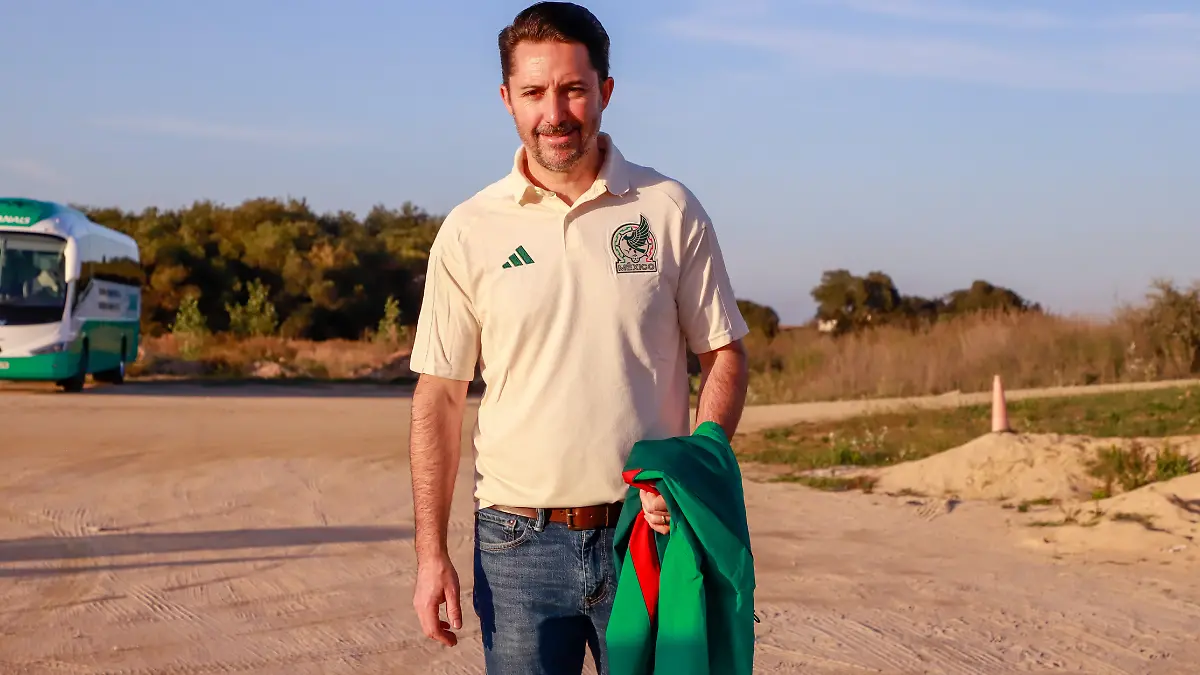 Yon de Luisa en Girona con la Selección Mexicana previo a Qatar. Foto: Luis Garduño