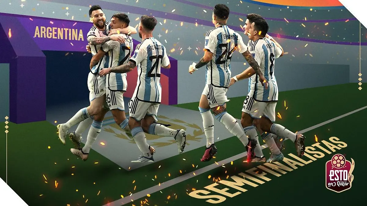 Argentina avanzó a las semifinales de Qatar 2022. FOTO: Especial