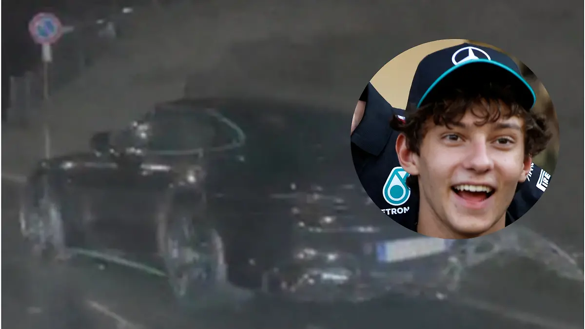 Kimi Antonelli choca su Mercedes Benz