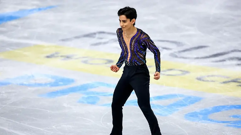 Donovan Carrillo en el Campeonato Mundial de patinaje artístico