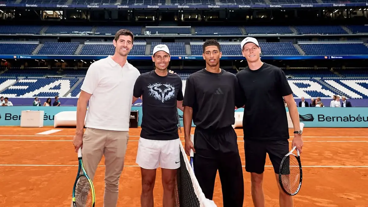 Reta de Rafael Nadal y Jannik Sinner en el Santiago Bernabéu