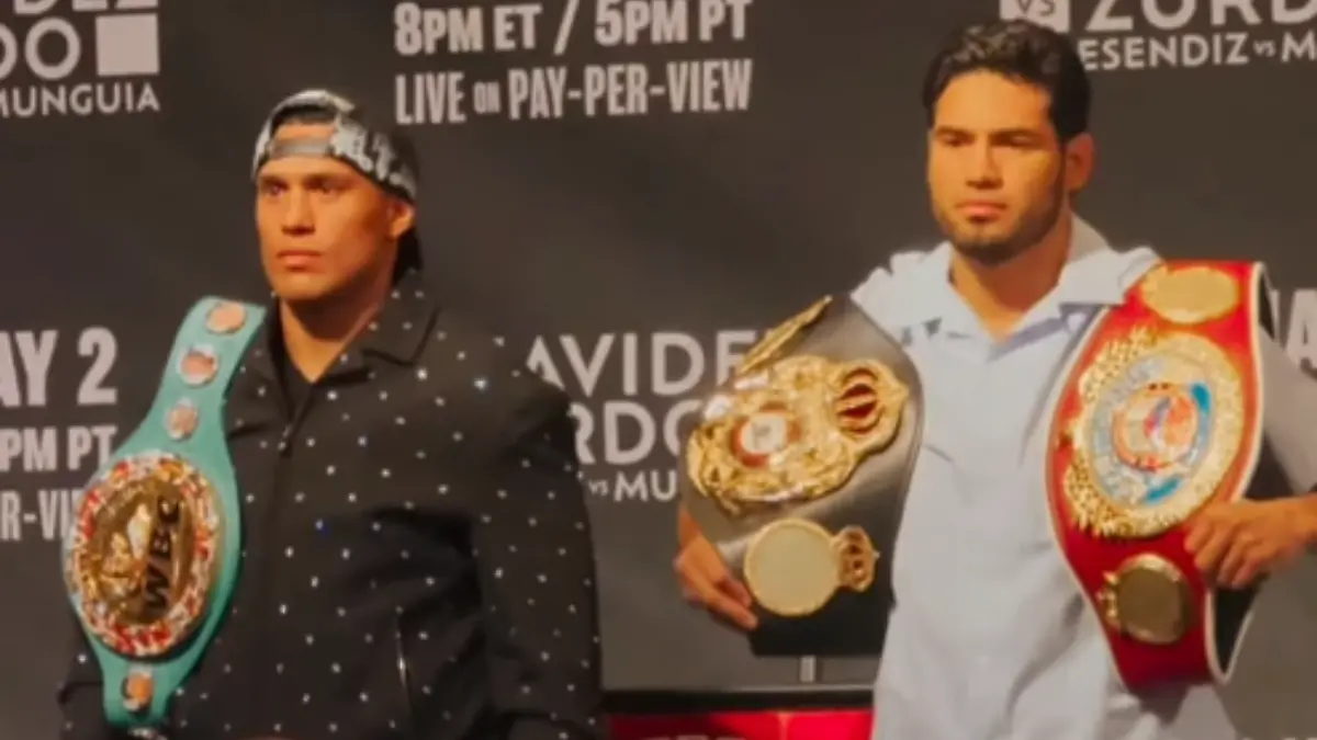 David Benavidez y Zurdo Ramírez en el pesaje
