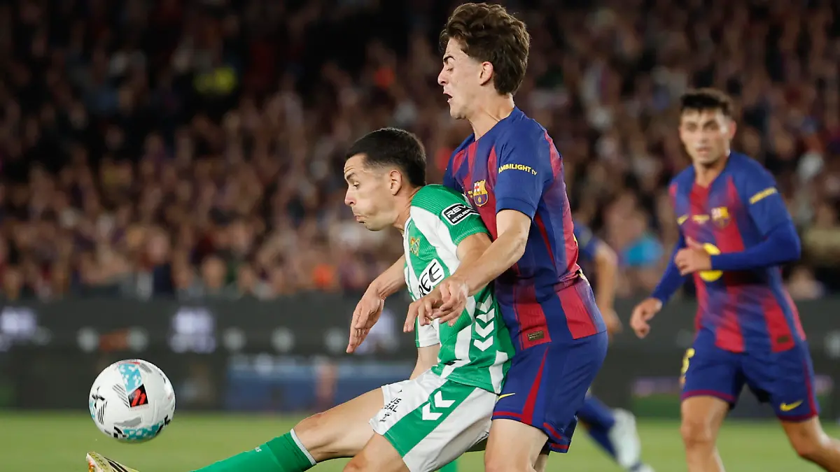 álvaro Fidalgo en el Barcelona vs Betis