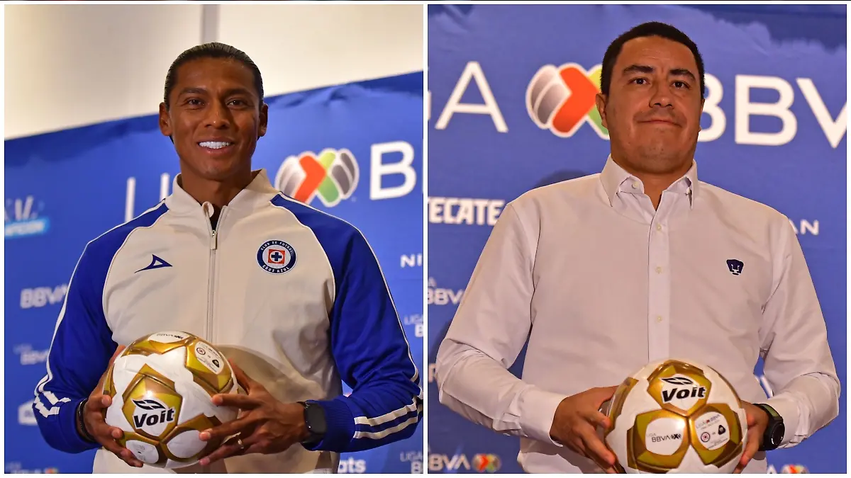 Joel Huiqui y Efraín Juárez en el día de medios