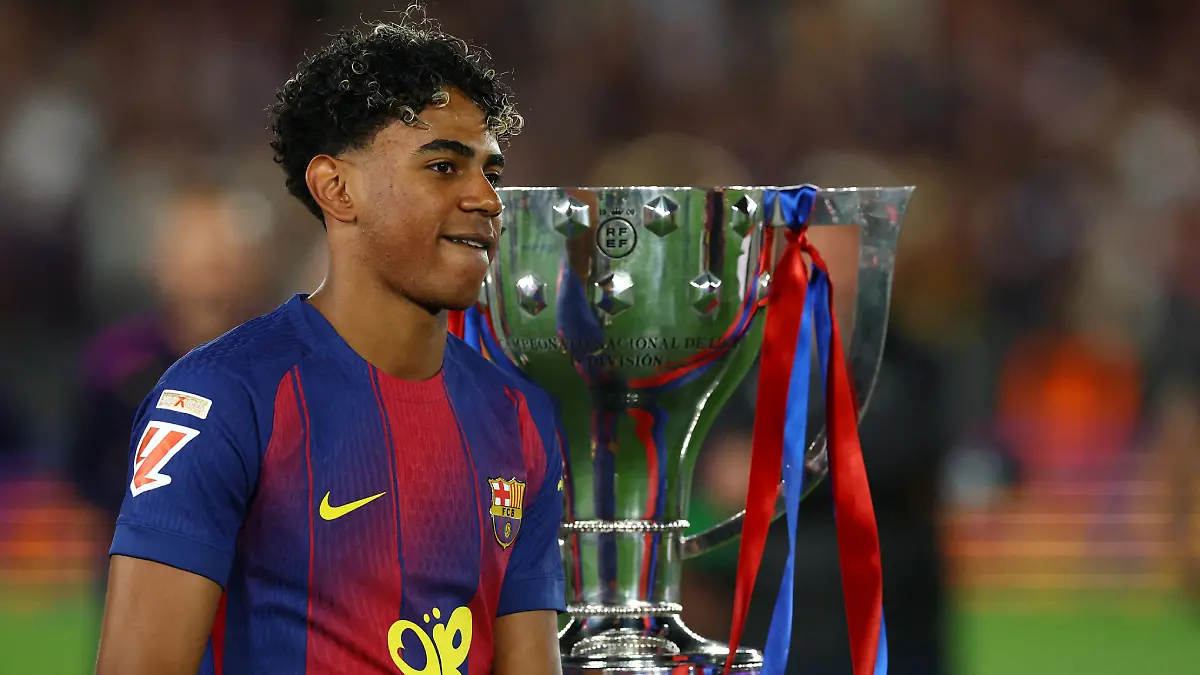 Lamine Yaml fue campeón de Liga con el Barcelona
