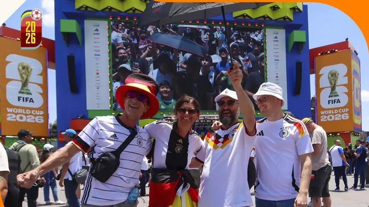 ¡Los alemanes festejaron la victoria de su selección en el FIFA Fan Fest de la CDMX! 🔥🇩🇪Las m