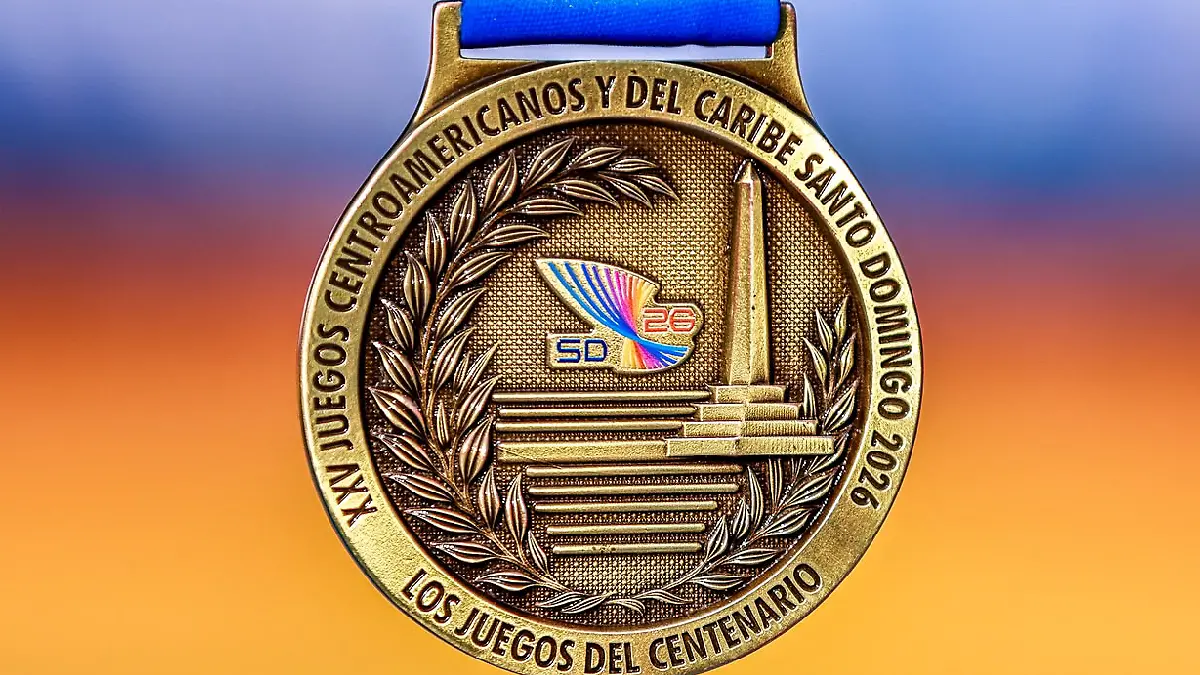 Así se ve de cerca la medallla de oro de los Juegos Centroamericanos y del Caribe