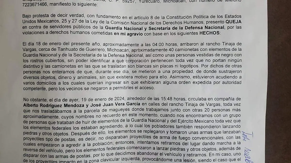 Michoacán: Habitantes de Tanhuato piden la salida de fuerzas federales tras muerte de un joven