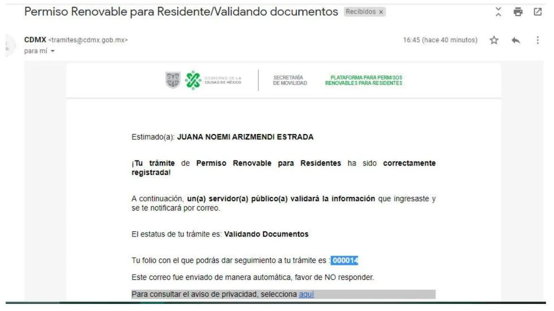 Permiso Renovable para Residentes