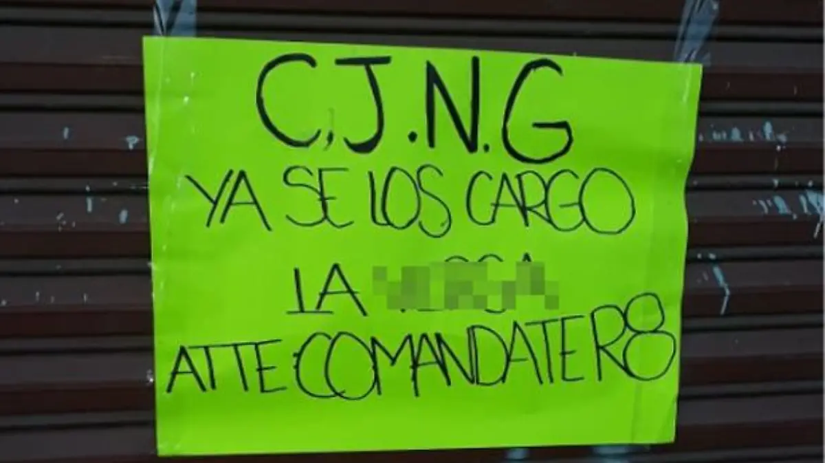 Narcomensaje del CJNG