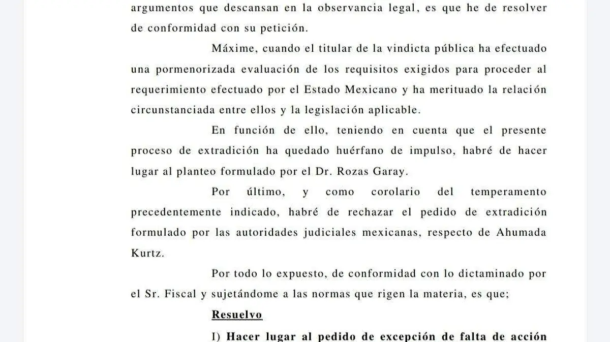 Juez niega extradición a Carlos Ahumada