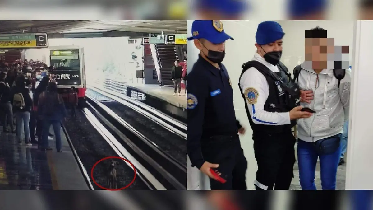 detenidos metro vias CORTESIA