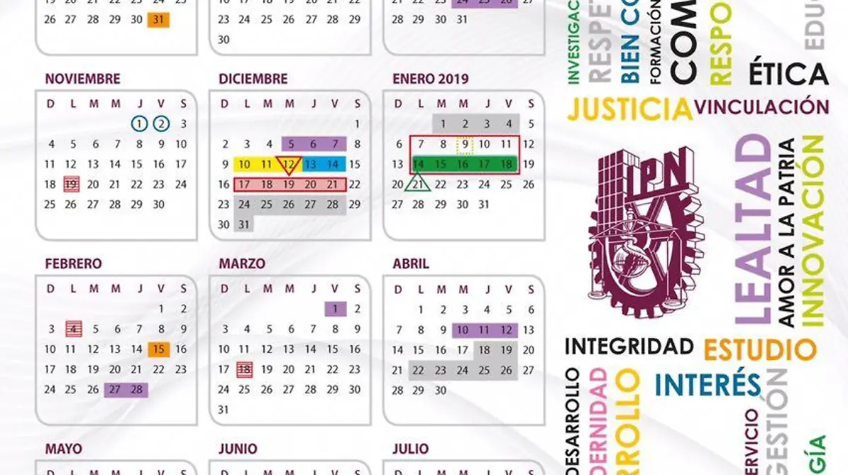 Calendario Modalidad Escolarizada
