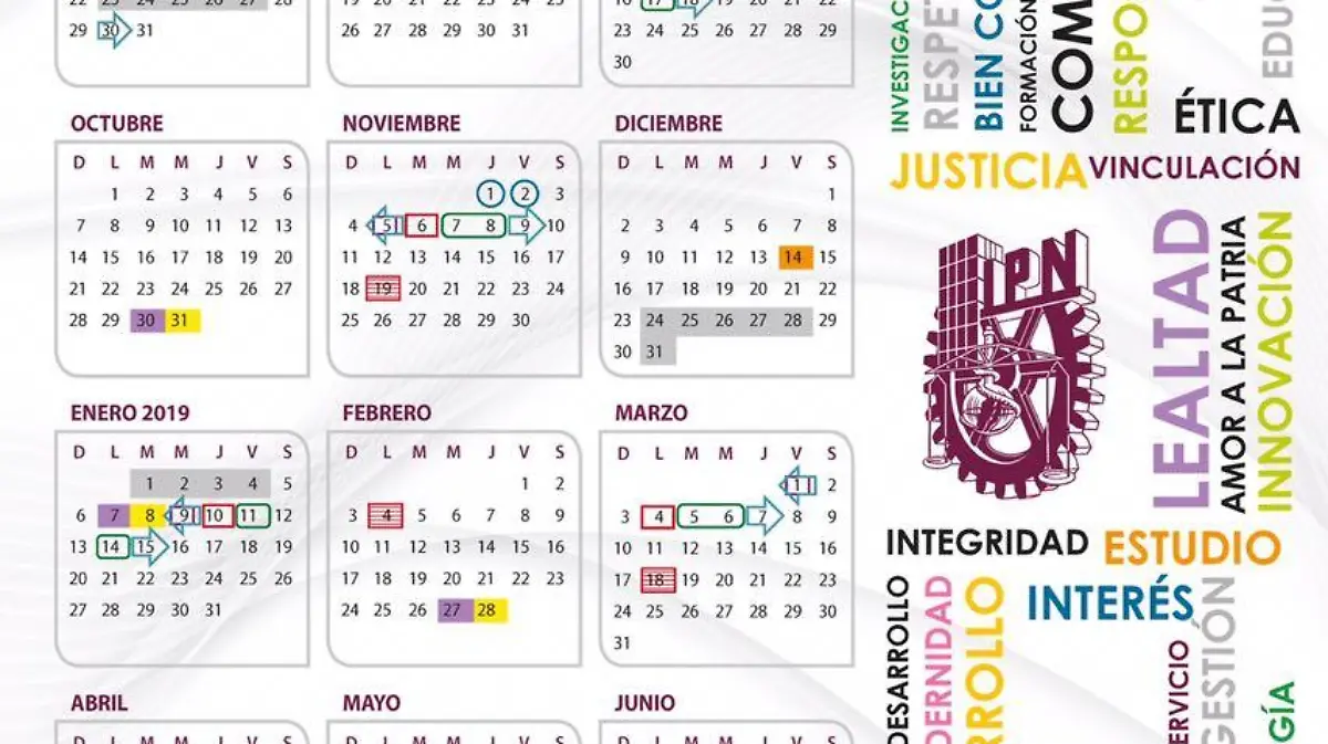Calendario Modalidad No Escolarizada y Mixta
