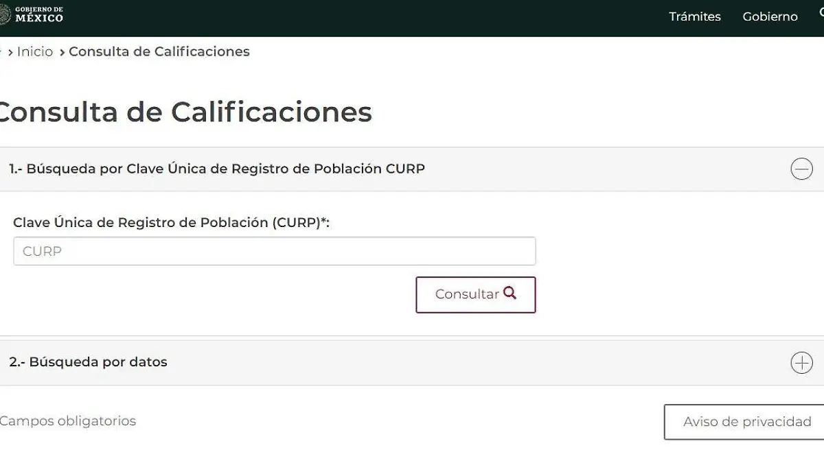  Consulta las calificaciones de educación básica
