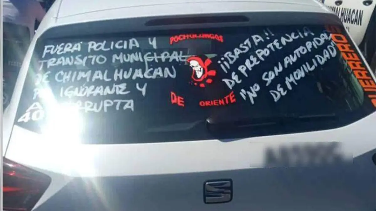 Acusan transportistas extorsión de policías en Chimalhuacán