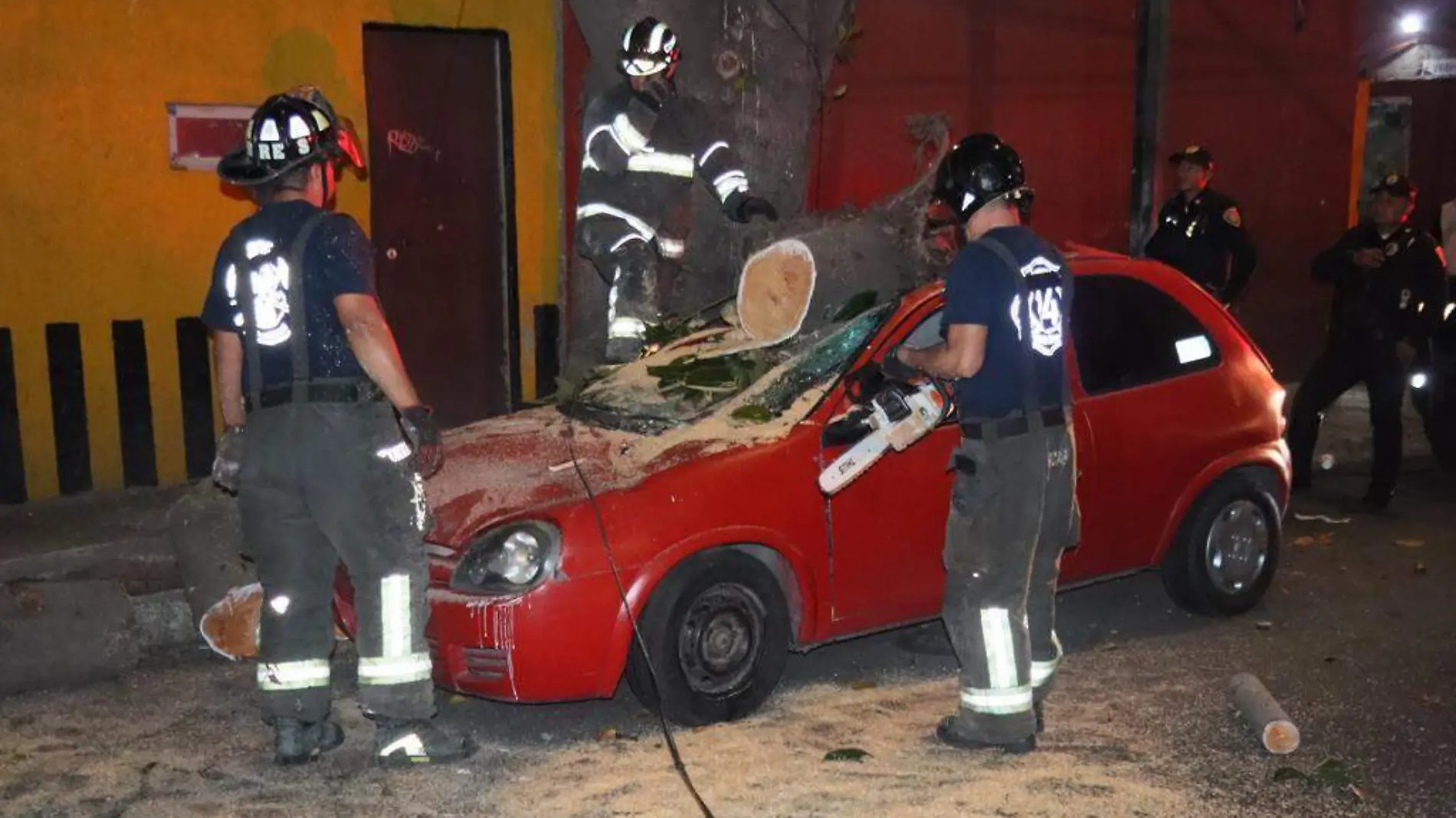 Enorme rama cae y destroza auto en alcaldía Cuauhtémoc; no hay lesionados-int2