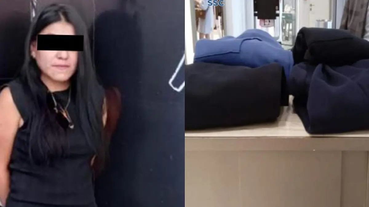 Mujer detenida por robo de prendas