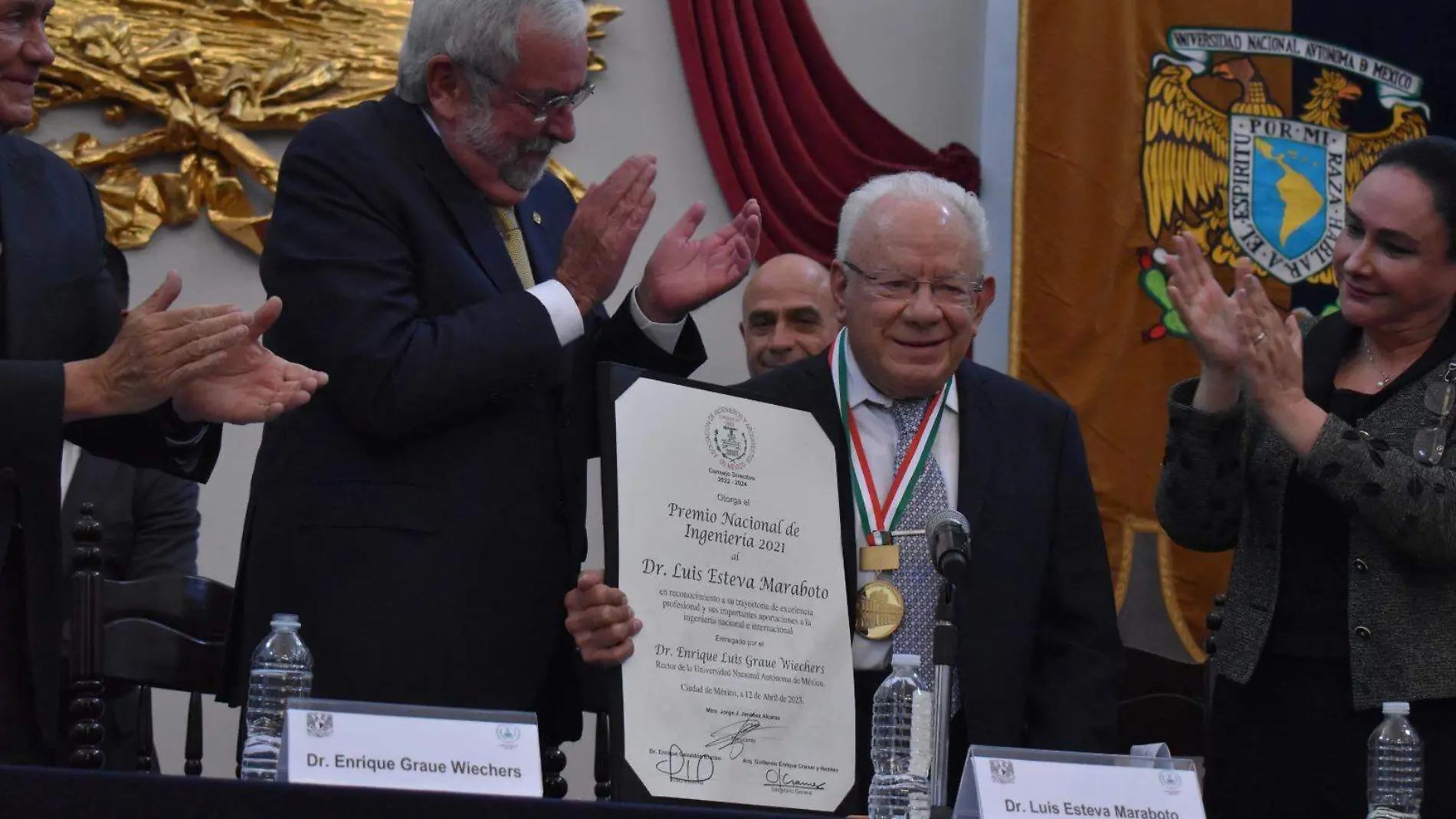 Rector de la UNAM entrega los Premios Nacionales de Ingeniería y de Arquitectura 2021-INT3