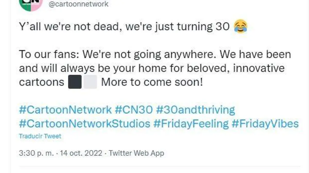 No nos vamos, solo cumplimos 30 años, dice Cartoon Network